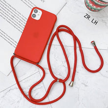Lade das Bild in den Galerie-Viewer, Matte Handyhülle für's iPhone mit Halskette zum Umhängen in verschiedenen Farben