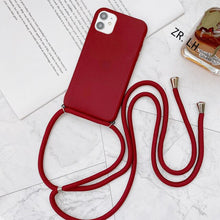 Lade das Bild in den Galerie-Viewer, Matte Handyhülle für's iPhone mit Halskette zum Umhängen in verschiedenen Farben