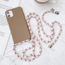Lade das Bild in den Galerie-Viewer, Matte Handyhülle für's iPhone mit Halskette zum Umhängen in verschiedenen Farben