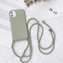 Lade das Bild in den Galerie-Viewer, Matte Handyhülle für's iPhone mit Halskette zum Umhängen in verschiedenen Farben