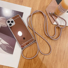 Lade das Bild in den Galerie-Viewer, iPhone Handyhülle mit Spiegel zum Umhängen (Halskordel)