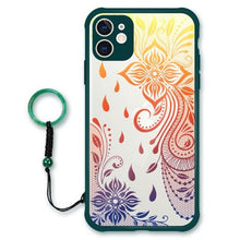 Lade das Bild in den Galerie-Viewer, Geprägte iPhone Handyhülle mit handgefertigtem Jade Ring / Achat Ring