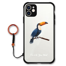 Lade das Bild in den Galerie-Viewer, Geprägte iPhone Handyhülle mit handgefertigtem Jade Ring / Achat Ring